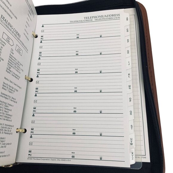 CAMBRIDGE Planner Organizer Zip Around Binder 8x10.25" Vintage w/ some Inserts - Picture 5 of 10